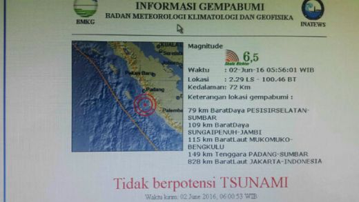 WartaPKU.com Berada di Tiga Lempeng Dunia, Sumbar Rawan Gempa Bumi, Begini Analisa 5 Tahun Belakangan